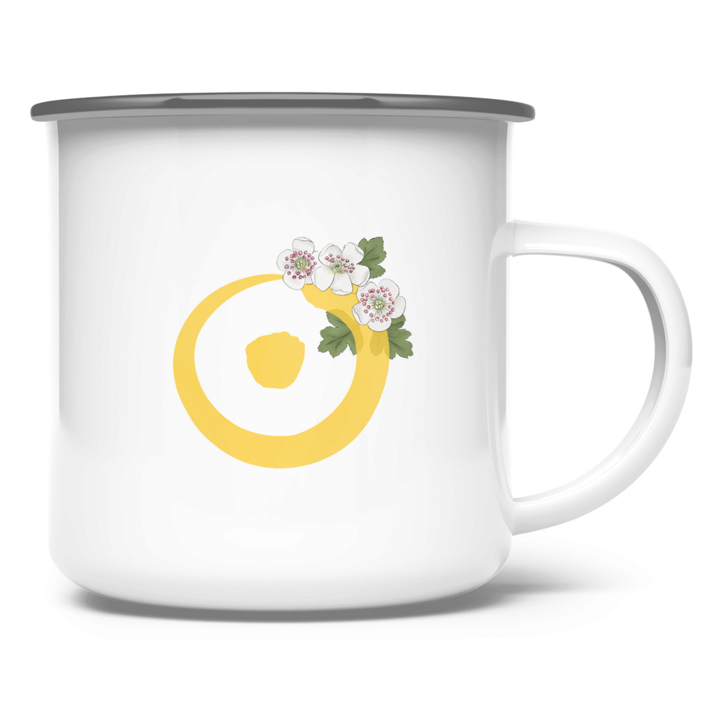 Signatur SONNE – Emaille Tasse