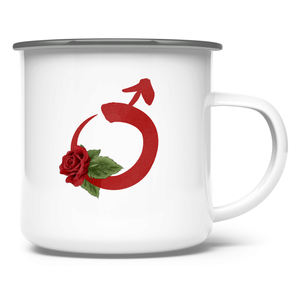 Signatur MARS – Emaille Tasse
