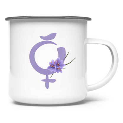 Signatur MERKUR – Emaille Tasse