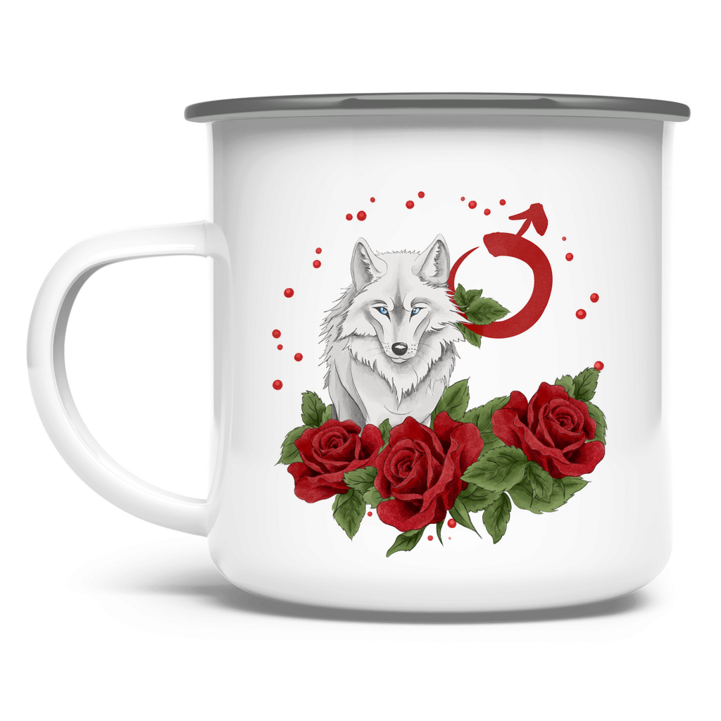 Signatur MARS – Emaille Tasse