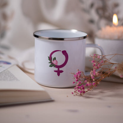 Signatur VENUS – Emaille Tasse
