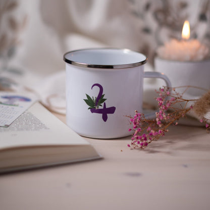 Signatur JUPITER – Emaille Tasse