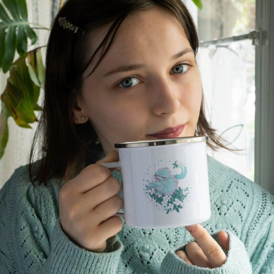 Signatur MOND – Emaille Tasse