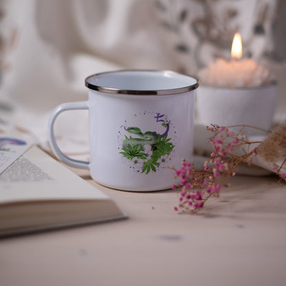 Signatur SATURN – Emaille Tasse