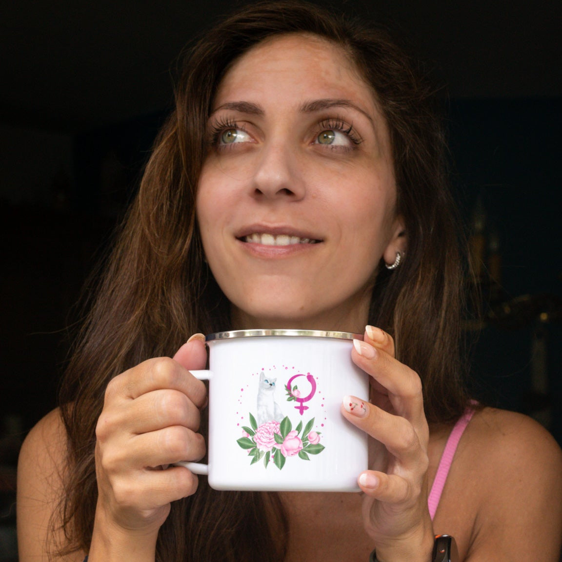 Signatur VENUS – Emaille Tasse