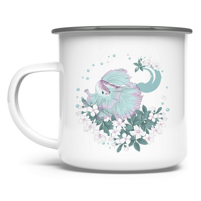 Signatur MOND – Emaille Tasse