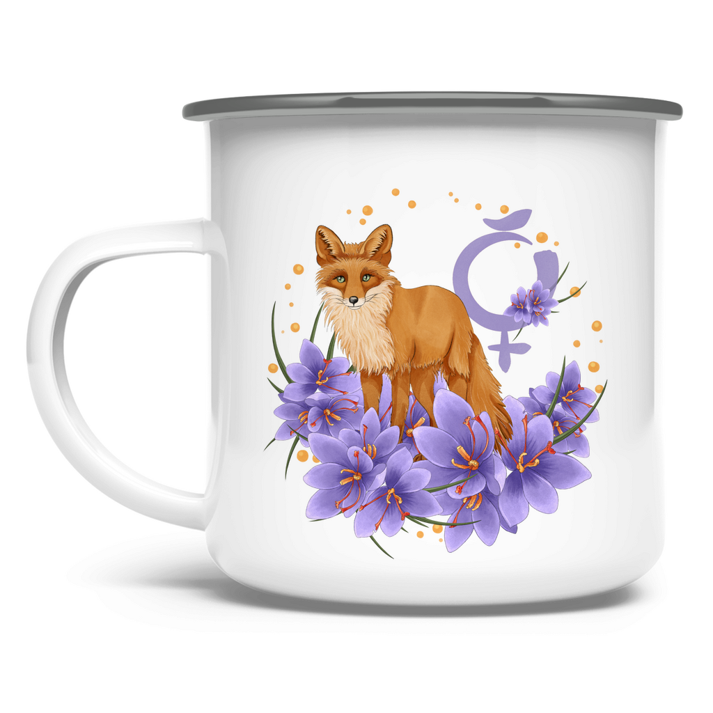 Signatur MERKUR – Emaille Tasse