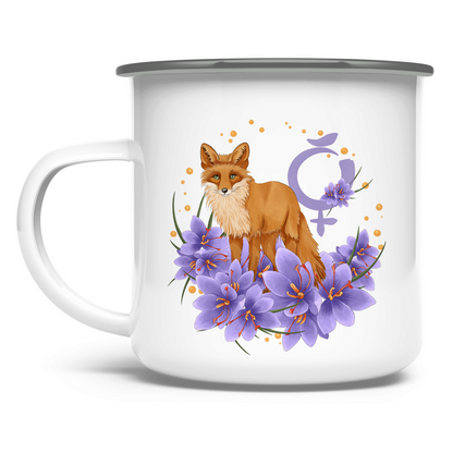 Signatur MERKUR – Emaille Tasse