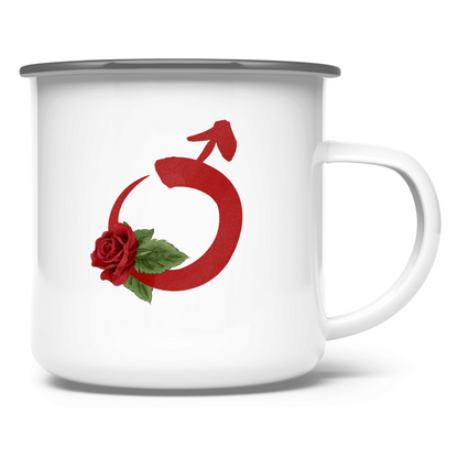 Signatur MARS – Emaille Tasse